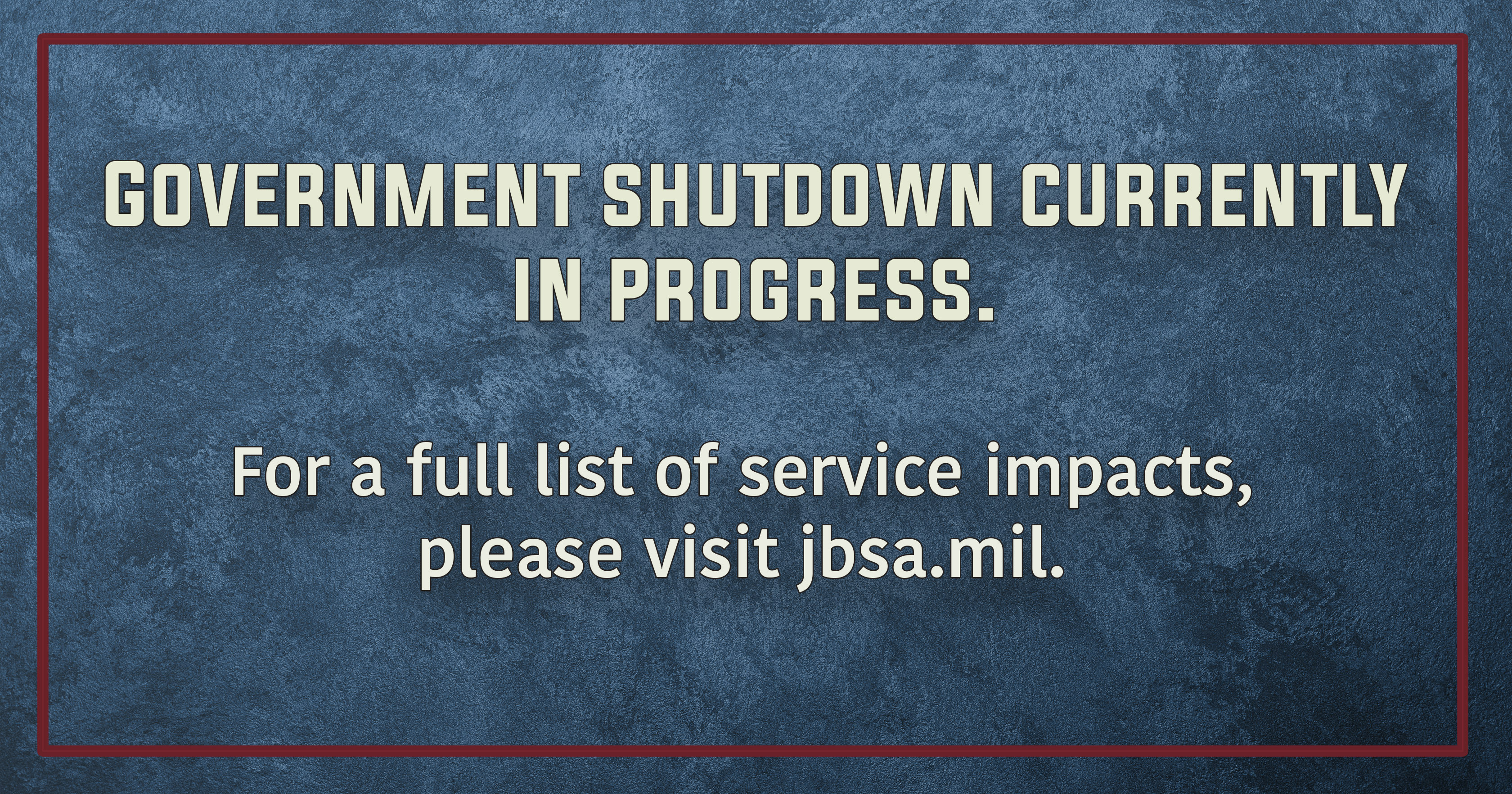JBSA SHUTDOWN